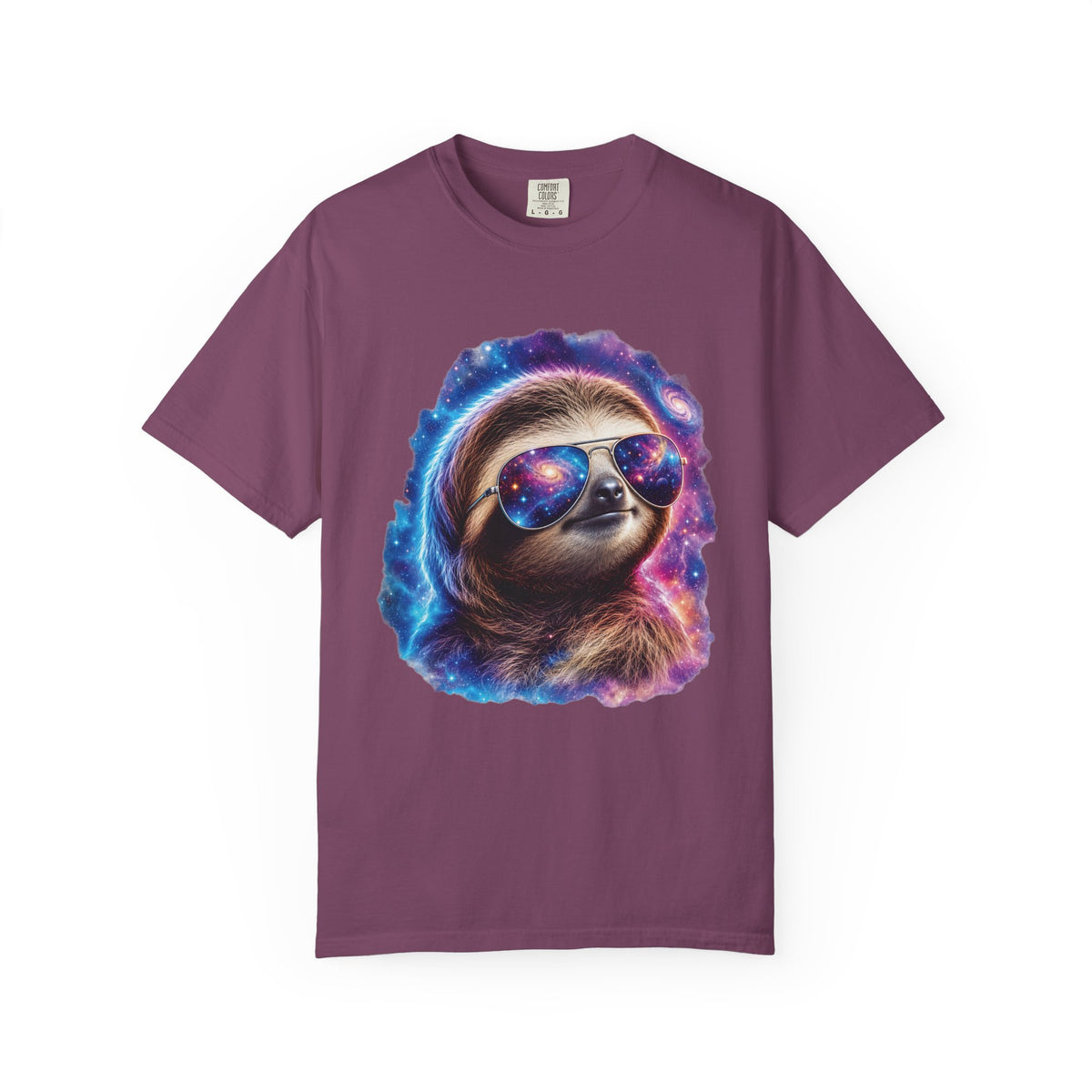 Cosmic Sloth Comfort Colors T-Shirt – Funny Galaxy Sloth Graphic Tee