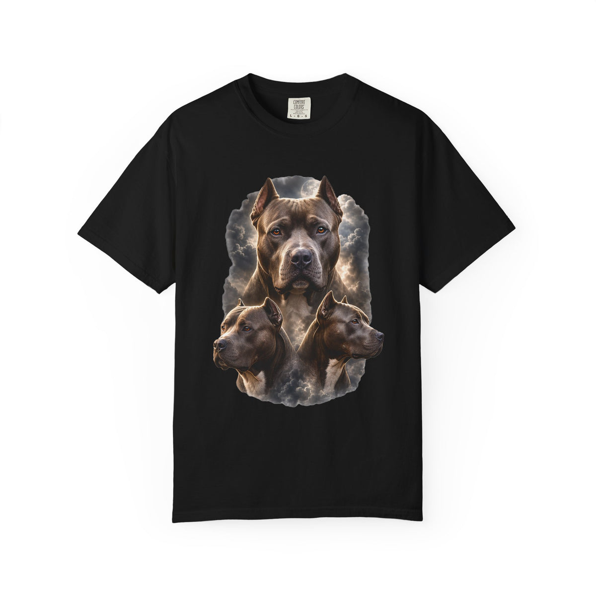 Pit Bull Moon Comfort Colors T-Shirt – Vintage Dog Graphic Tee
