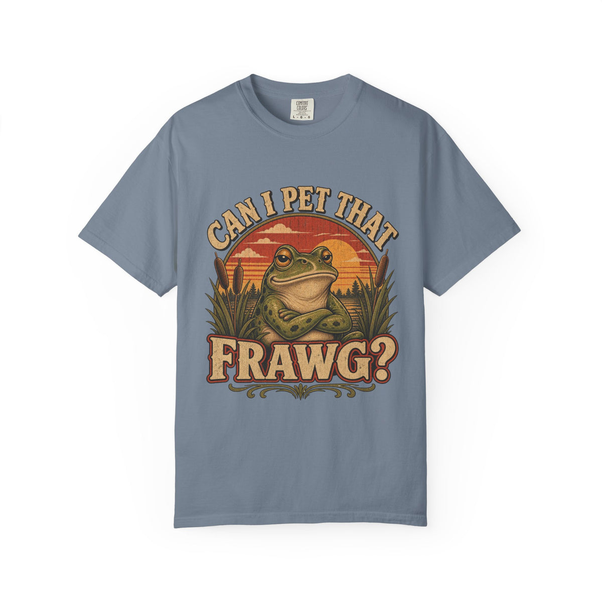 Can I Pet That Frawg? Comfort Colors T-Shirt – Funny Frog Graphic Tee