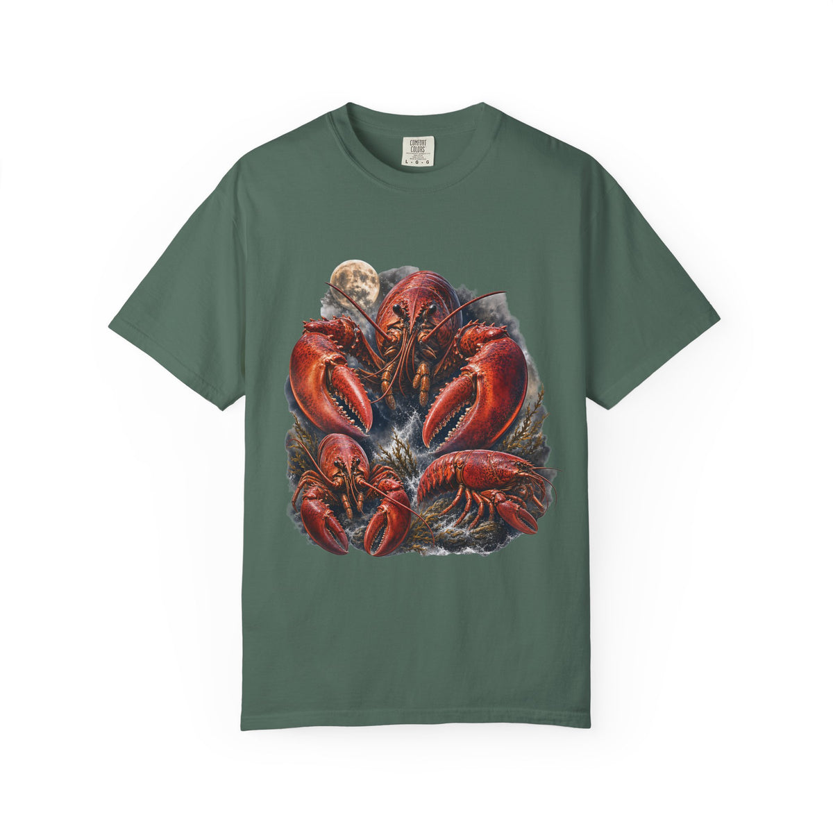 Lobster Moon Comfort Colors T-Shirt – Vintage Coastal Graphic Tee