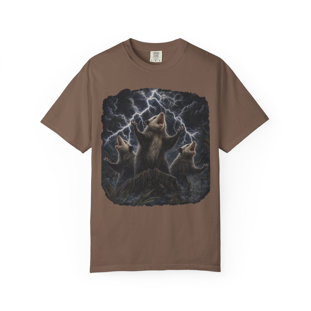 Opossums Summoning Lightning T-Shirt | Epic Animal Graphic Tee